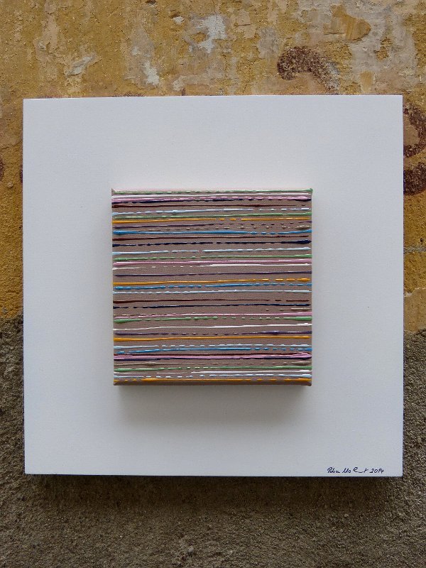 coloured lines 13 2014  15x15 Acryl-Lack auf LW
